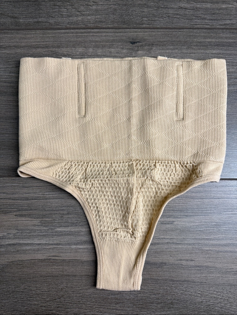 High-Waist Sculpting Thong Brief — Cream